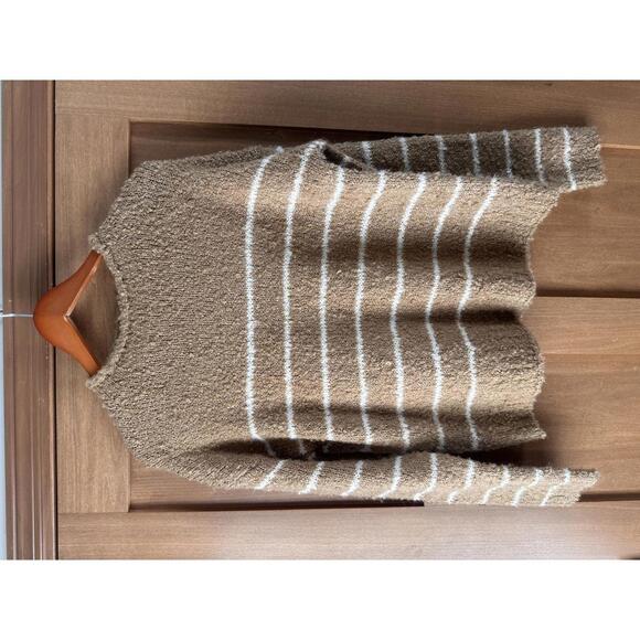 NWOT J.Crew Bouclé Striped Rollneck Sweater Wool/Alpaca Camel Neutral Women’s XS - Picture 4 of 12